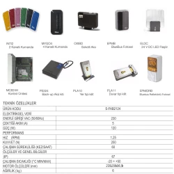 Nice S-FAB 2124 Tek Kanat Dairesel Kapı Motoru